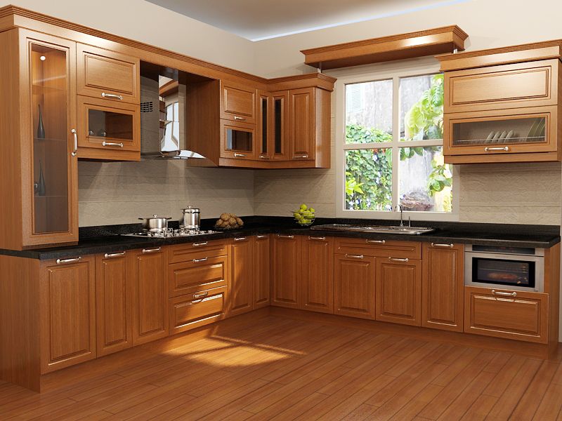 có nên làm tủ bếp bằng gỗ tự nhiên