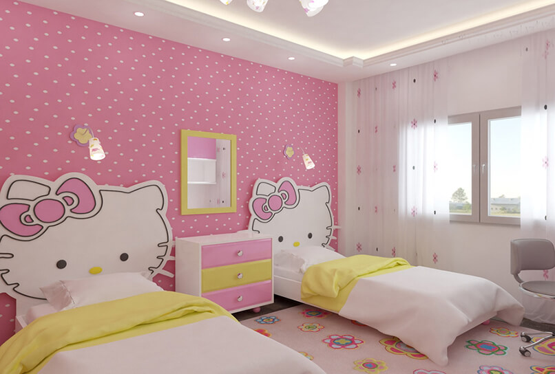 phòng ngủ màu tím hồng (8)