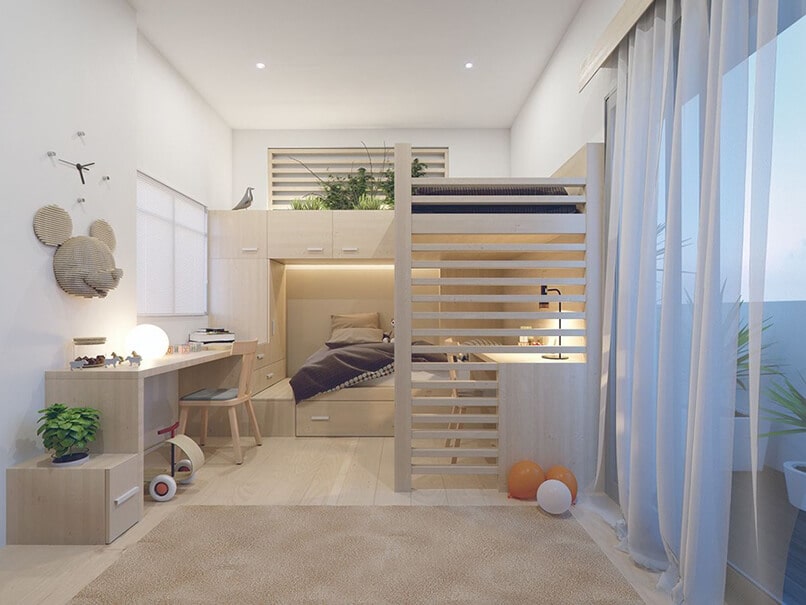 thiết kế giường tầng thông minh (1)