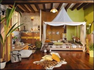 phòng ngủ trẻ em chủ đề rừng nhiệt đới (10)