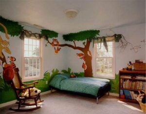 phòng ngủ trẻ em chủ đề rừng nhiệt đới (2)