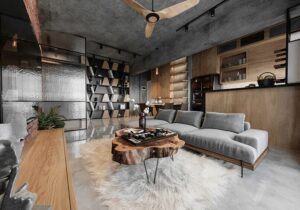 thiết kế trần thạch cao phẳng phòng khách (5)