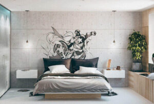 vẽ tranh tường phòng ngủ (10)
