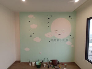 vẽ tường phòng ngủ cute (2)