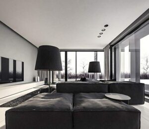 thiết kế phòng khách màu tối đẹp (4)