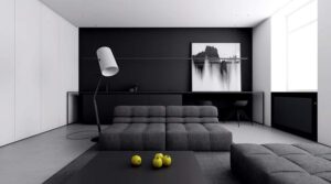 thiết kế phòng khách màu tối đẹp (8)