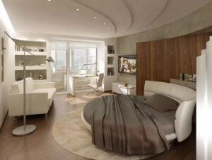 giường tròn trong thiết kế nội thất phòng ngủ (1)