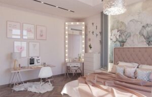 phòng ngủ đẹp cho nữ màu trắng đẹp, độc đáo (10)