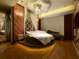 thiết kế giường tròn trong phòng ngủ (2)