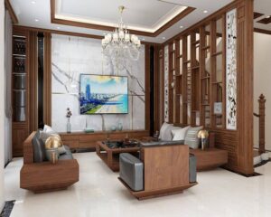 ý tưởng trang trí phòng khách bằng gỗ tự nhiên (1)