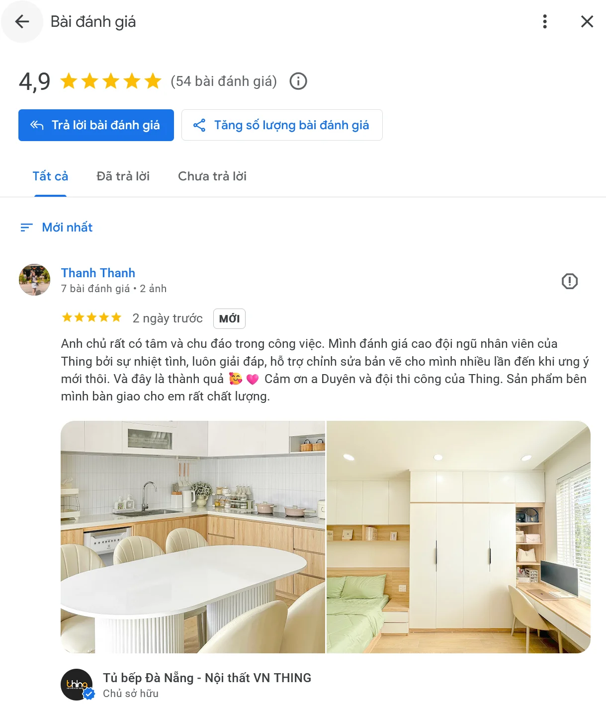 review tu bep tai da nang vn thing