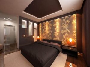 phòng ngủ màu nâu nhạt mộc mạc (4)