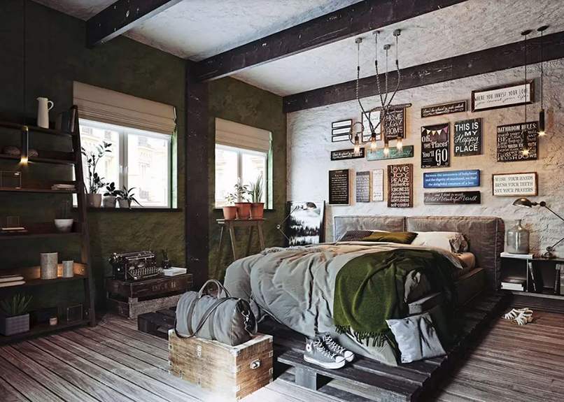 những ý tưởng decor phòng ngủ vintage (8)