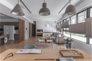 phòng khách và bếp thông nhau hiện đại (10)