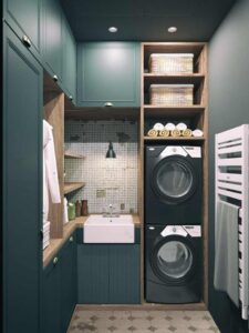 ý tưởng thiết kế phòng giặt đồ đẹp, tiện nghi (4)
