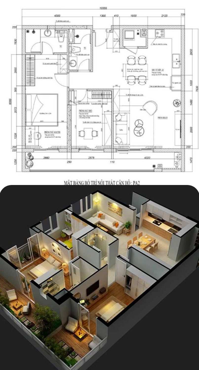 15 mẫu bản vẽ thiết kế nội thất chung cư đẹp 2021  Soul Concept