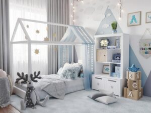 phòng ngủ cho bé gái màu xanh (6)