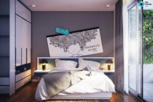 thiết kế phòng ngủ cho bé gái màu xanh (9)