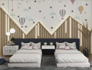 thiết kế phòng ngủ chung cho bố mẹ và con đẹp (8)