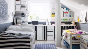 thiết kế phòng ngủ chung cho bố mẹ và con khoa học (2)