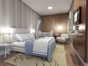 ý tưởng thiết kế phòng ngủ chung cho bố mẹ và con (2)