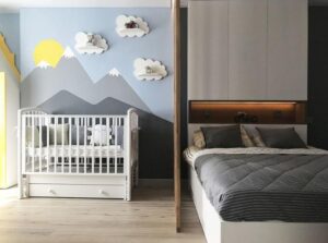 ý tưởng thiết kế phòng ngủ chung cho bố mẹ và con (7)