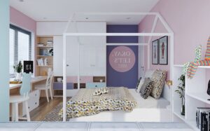 ý tưởng thiết lế phòng ngủ cho bé gái màu xanh (10)