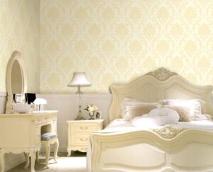 dùng giấy dán tường đẹp để làm phụ kiện phòng ngủ