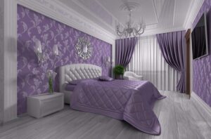 phòng ngủ màu tím đẹp, độc đáo (4)