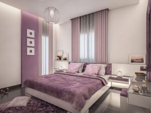 phòng ngủ màu tím đẹp, độc đáo (5)