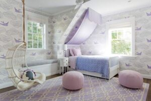 phòng ngủ màu tím nữ tính, sang trọng (8)