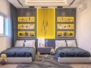 phòng ngủ màu vàng sáng tạo (4)