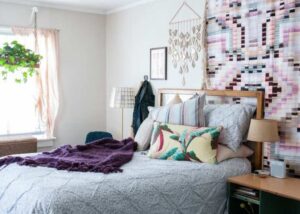 thiết kế phòng ngủ màu tím (4)