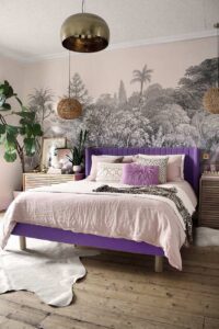 thiết kế phòng ngủ màu tím (5)