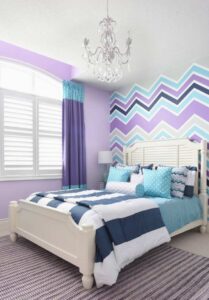 thiết kế phòng ngủ màu tím (6)
