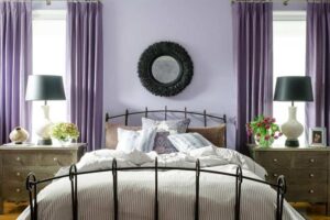 thiết kế phòng ngủ màu tím (8)