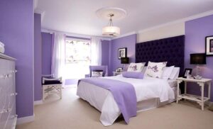 thiết kế phòng ngủ màu tím nữ tính (10)