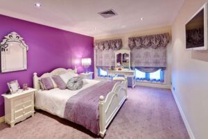 thiết kế phòng ngủ màu tím nữ tính (3)