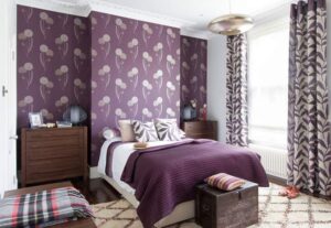 thiết kế phòng ngủ màu tím nữ tính (5)