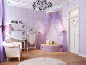 thiết kế phòng ngủ màu tím nữ tính (6)