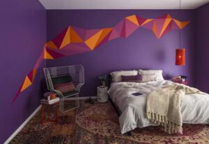 thiết kế phòng ngủ màu tím nữ tính (7)