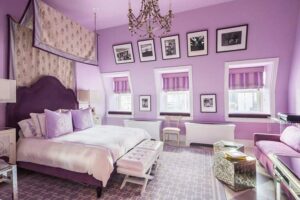 thiết kế phòng ngủ màu tím nữ tính (9)