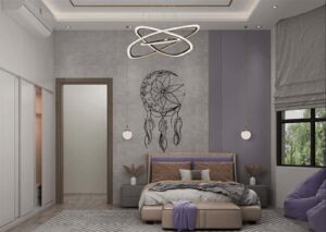 thiết kế phòng ngủ màu tím xinh đẹp, nữ tính (7)