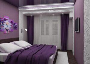 ý tưởng thiết kế phòng ngủ màu tím (1)