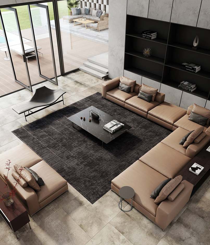 ý tưởng bố trí thảm phòng khách hiện đại (8)