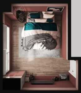 thiết kế phòng ngủ 8 mét vuông độc đáo (10)