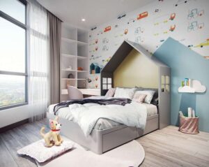cách phối màu giấy dán tường phòng ngủ đơn giản, đẹp (1)