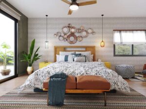 cách phối màu giấy dán tường phòng ngủ đơn giản, đẹp (6)