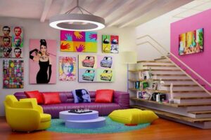 ý tưởng thiết kế nội thất phong cách pop art (6)
